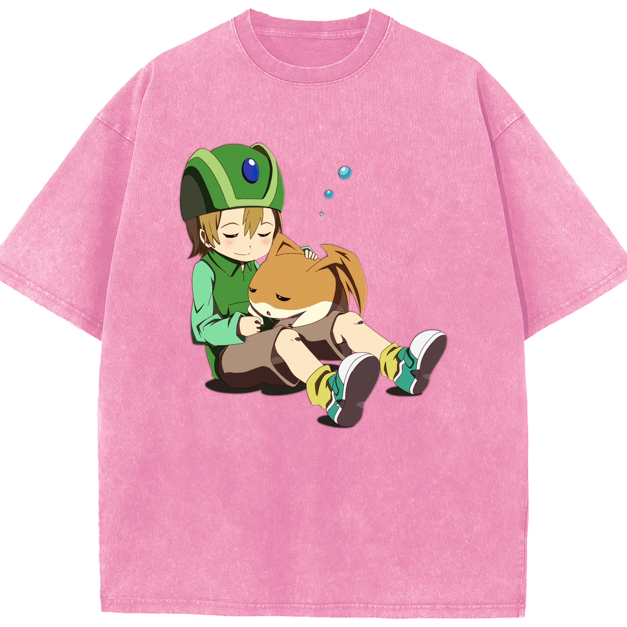 （画像用） Digimon デジタルモンスター/デジモン 綿100% ヴィンテージ風 半袖Tシャツ（フロントプリント）